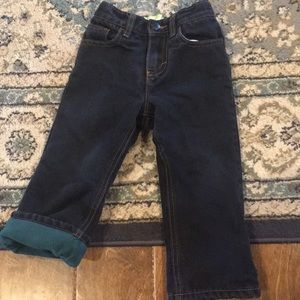 Fleece lined jeans